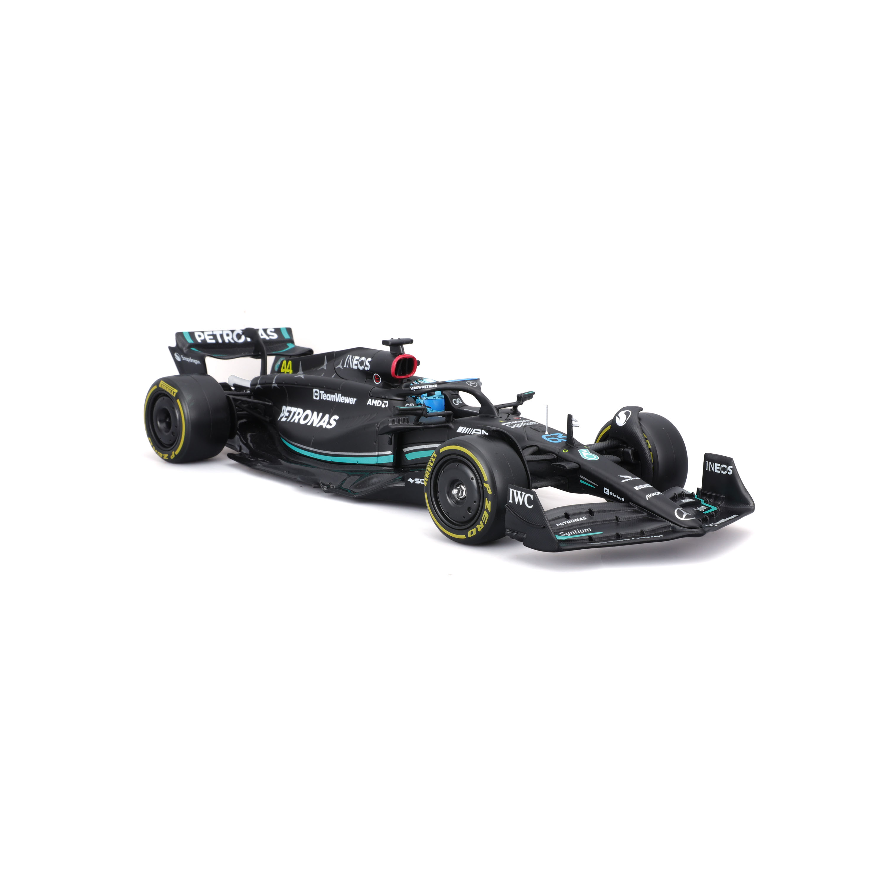Foto 5 pulgar | Auto Burago F1 Mercedes-amg Petronas W14 2023 A Escala 1:24 Con Casco - #63 Russell