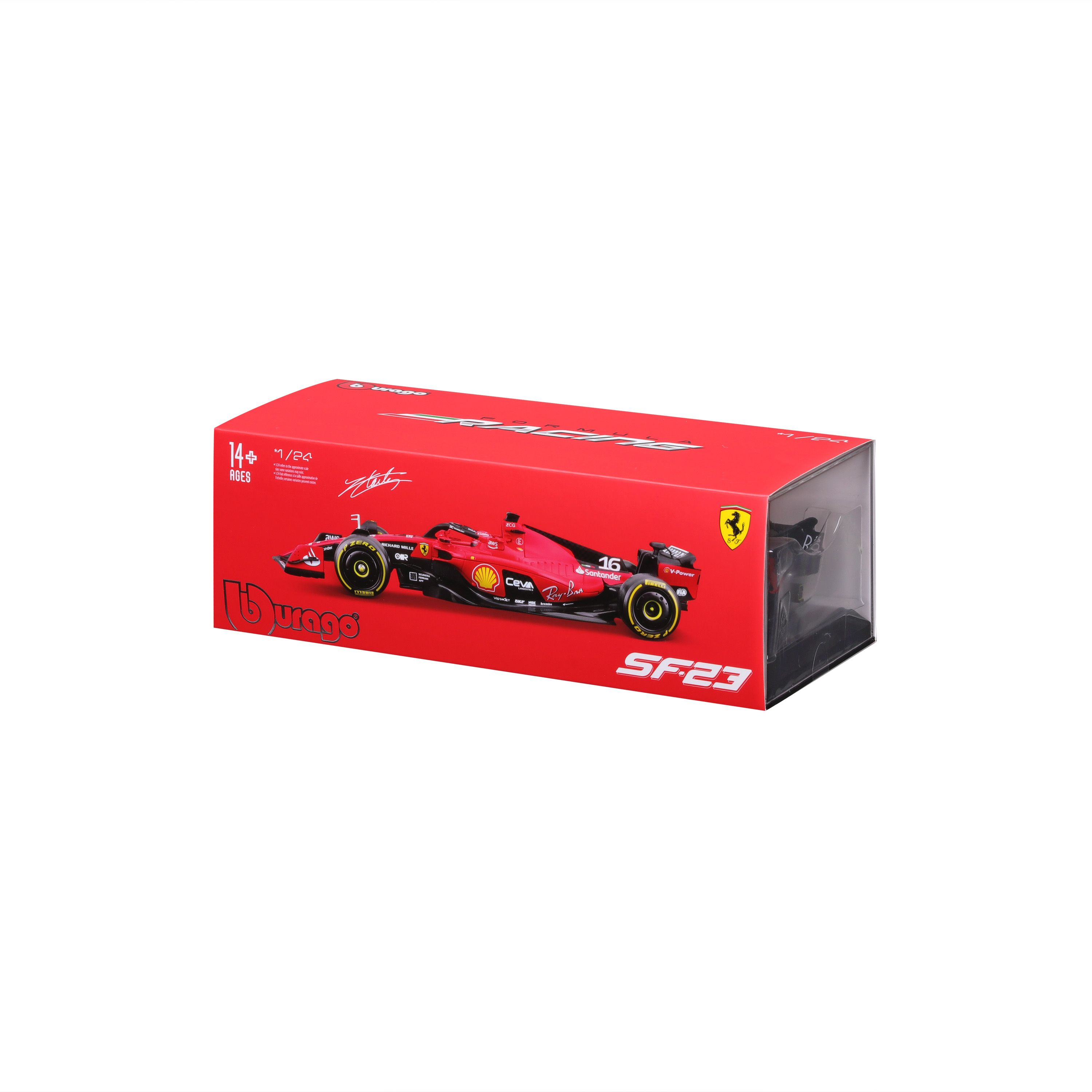 Foto 1 | Auto Burago F1 Ferrari Sf-23 2023 A Escala 1:24 - #16 Leclerc