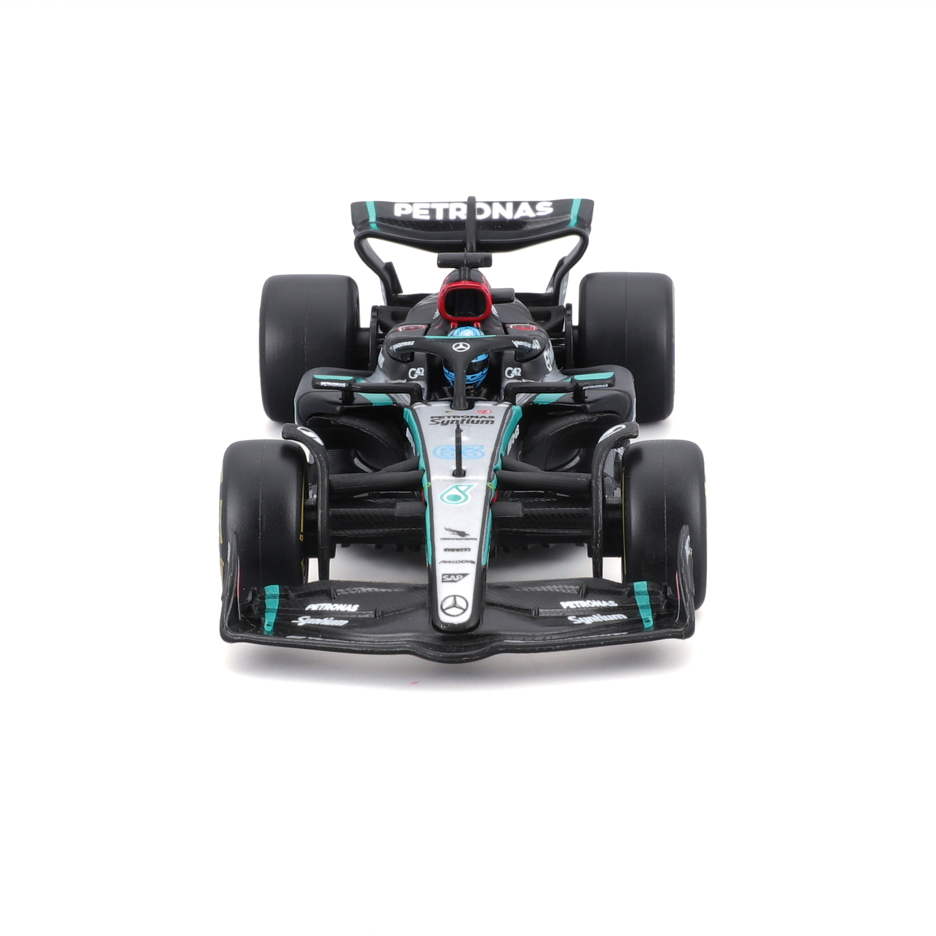 Foto 4 pulgar | Auto Burago F1 Mercedes W15 2024 A Escala 1:43 Con Casco - #63 Russell