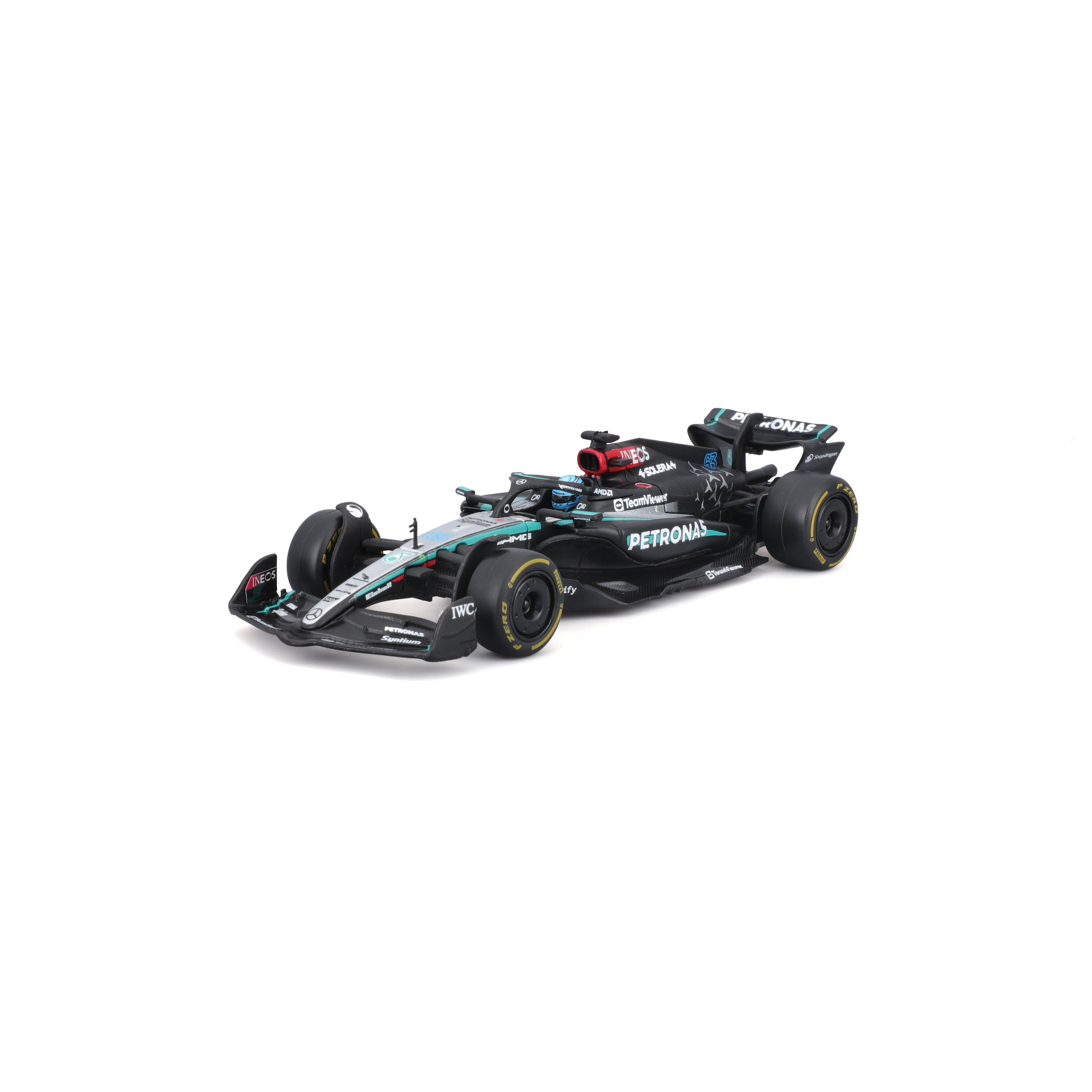 Foto 5 pulgar | Auto Burago F1 Mercedes W15 2024 A Escala 1:43 Con Casco - #63 Russell