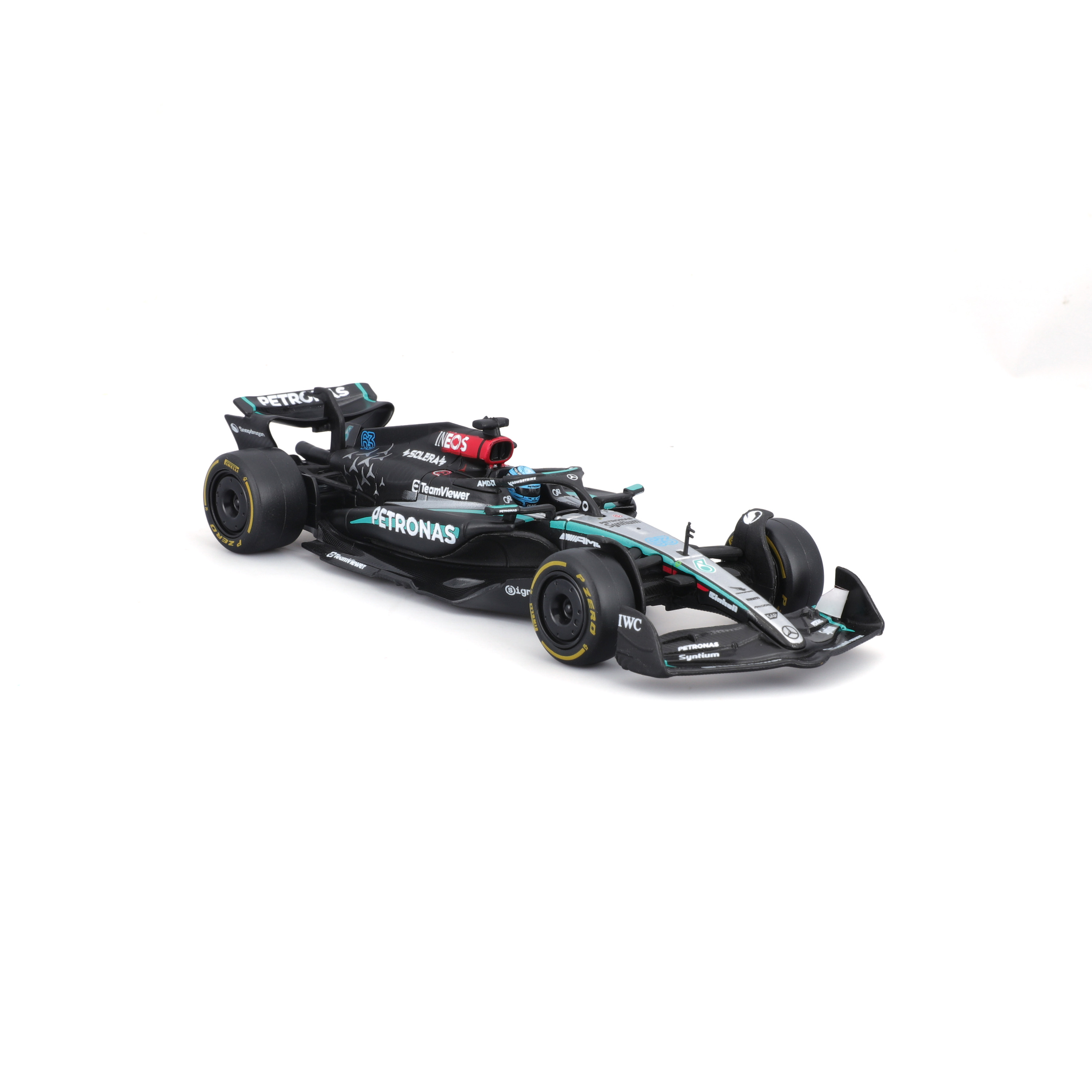 Foto 6 pulgar | Auto Burago F1 Mercedes W15 2024 A Escala 1:43 Con Casco - #63 Russell
