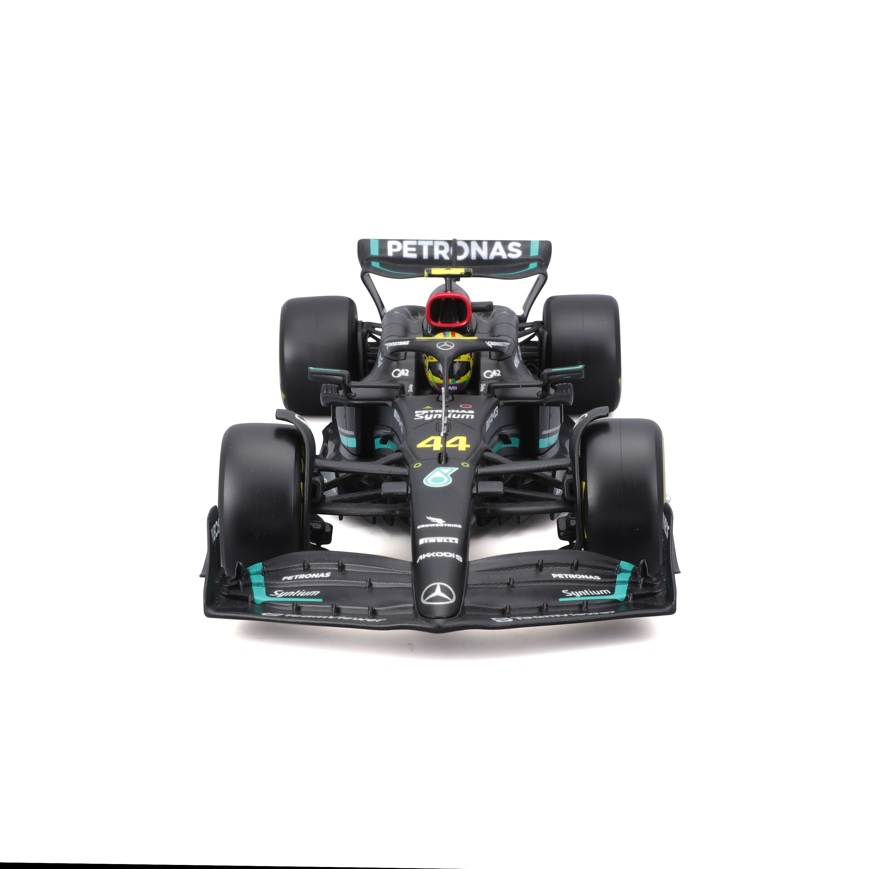 Foto 4 pulgar | Auto Burago F1 Mercedes-amg Petronas W14 2023 A Escala 1:24 Con Casco - #44 Hamilton