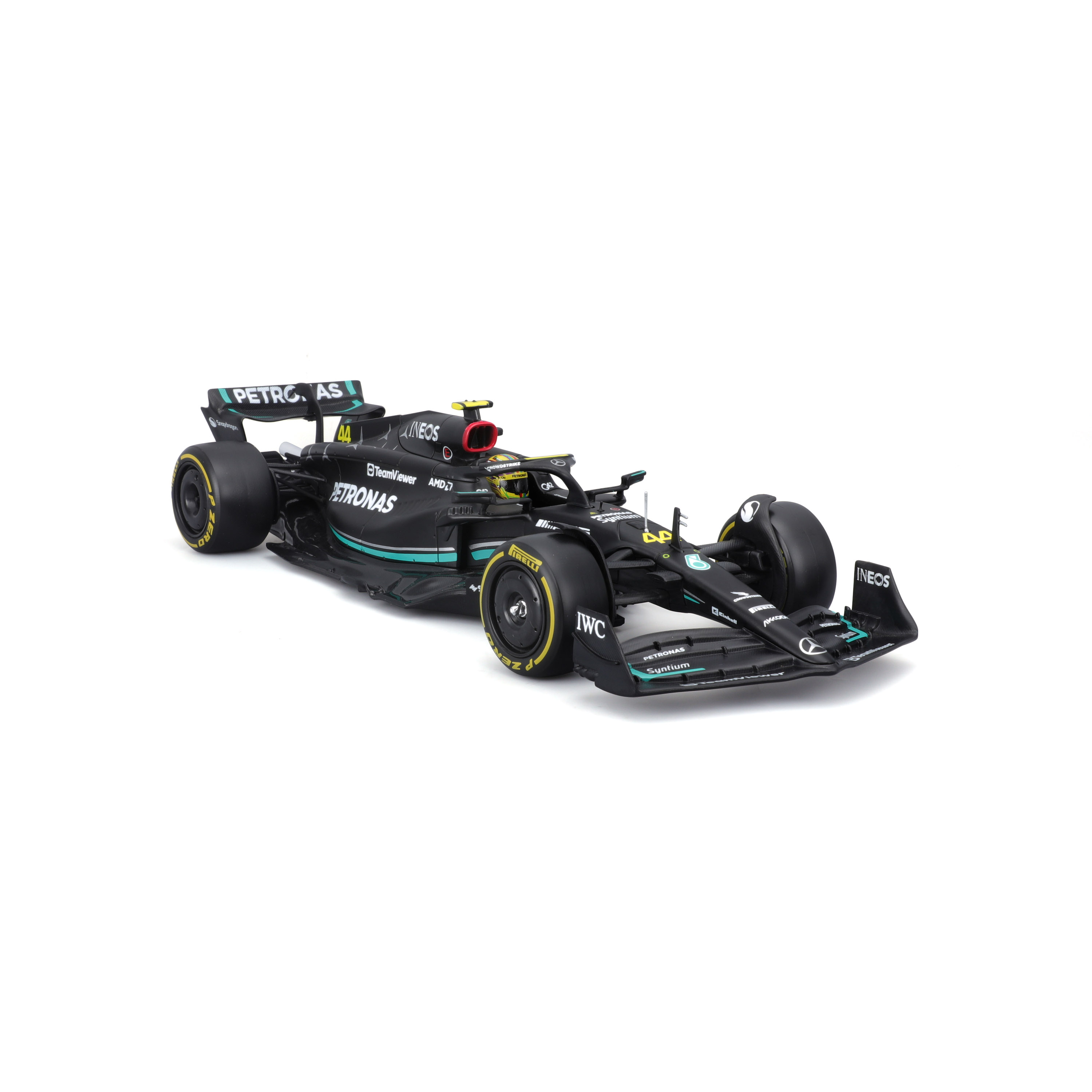 Foto 6 pulgar | Auto Burago F1 Mercedes-amg Petronas W14 2023 A Escala 1:24 Con Casco - #44 Hamilton
