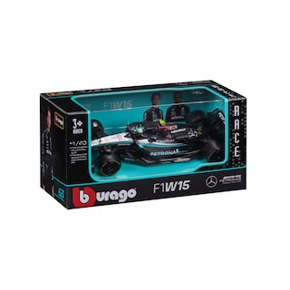 Foto 4 | Coche Burago F1 Mercedes W15 2024 a Escala 1:43 #44 Hamilton Die Cast Detallado
