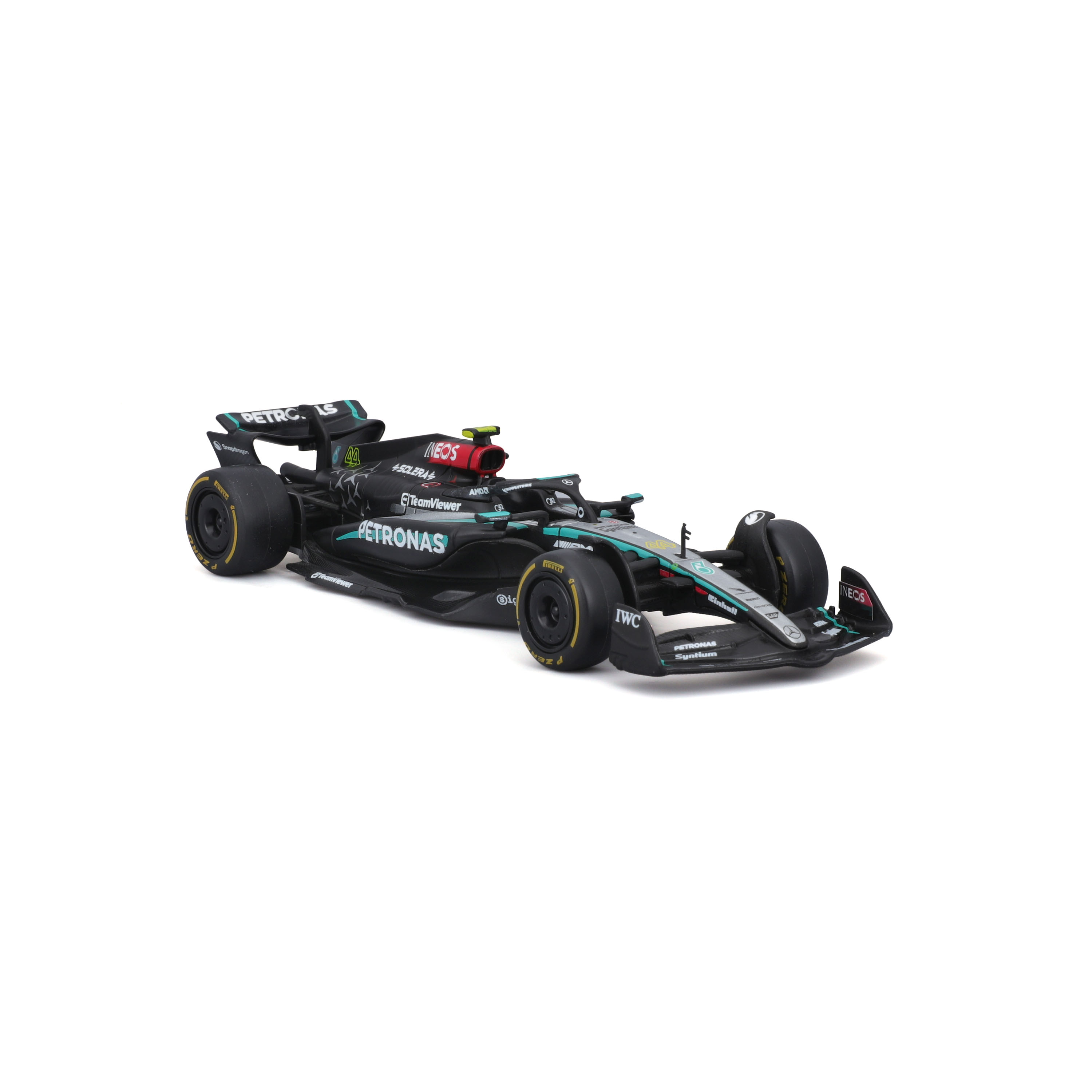 Foto 6 pulgar | Coche Burago F1 Mercedes W15 2024 a Escala 1:43 #44 Hamilton Die Cast Detallado