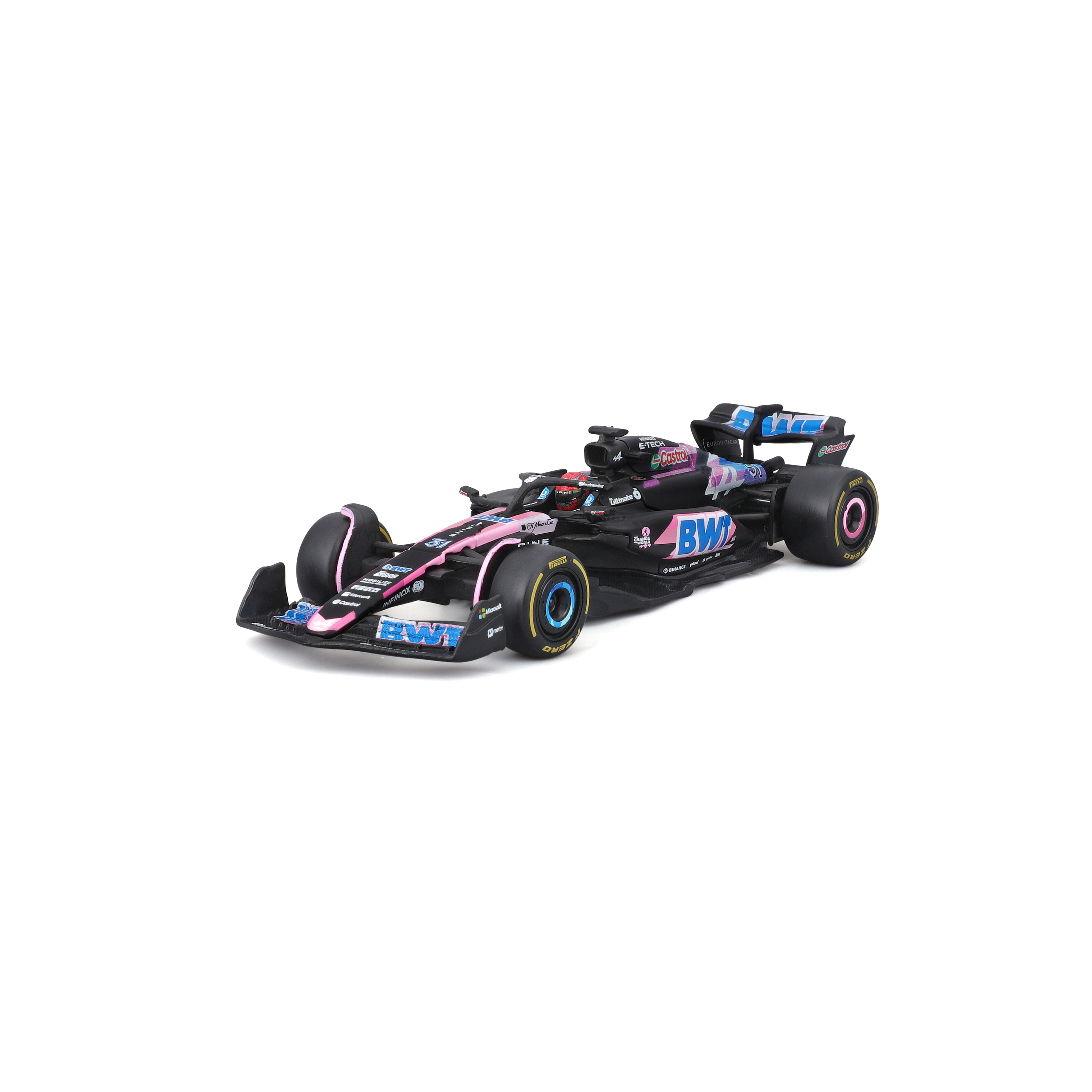 Foto 2 pulgar | Auto Burago F1 Bwt Alpine A524 2024 a Escala 1:43 con Casco #31 Ocon