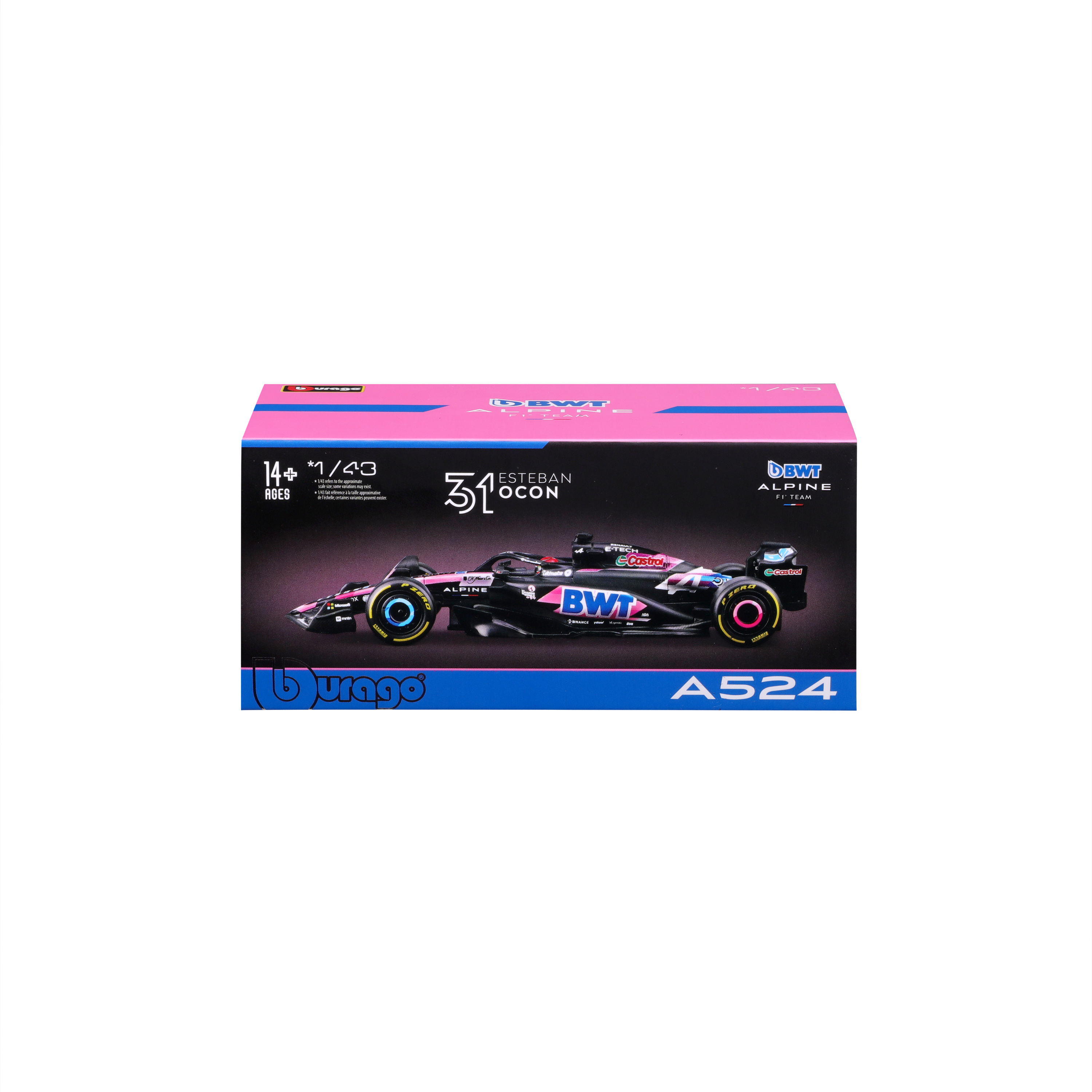 Foto 6 pulgar | Auto Burago F1 Bwt Alpine A524 2024 a Escala 1:43 con Casco #31 Ocon