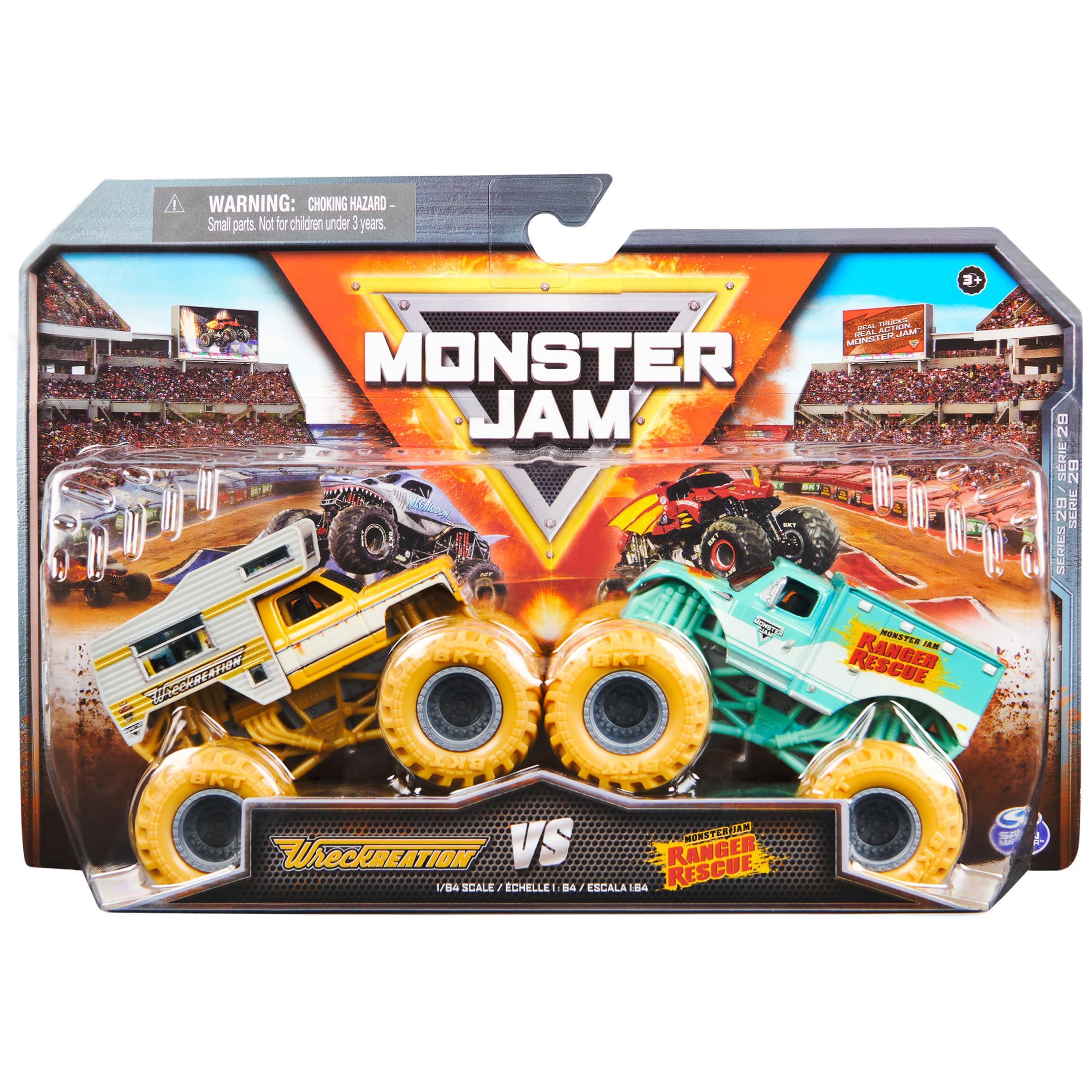 Toy Monster Jam Wreckreation Vs. Forest Rescue A Escala 1:64 - Venta Internacional.
