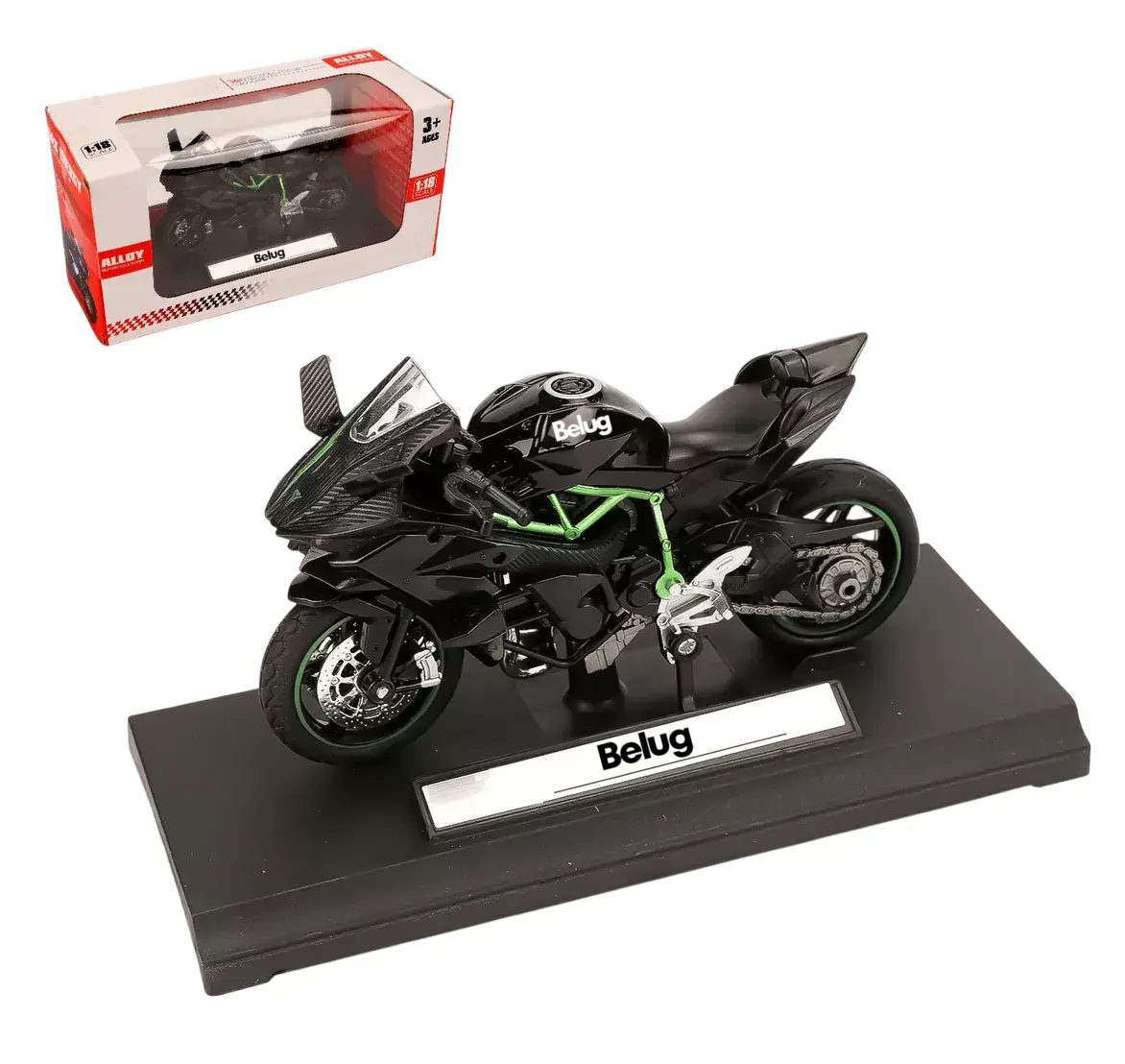 Motocicleta de Juguete Belug Alear a Escala 1:18