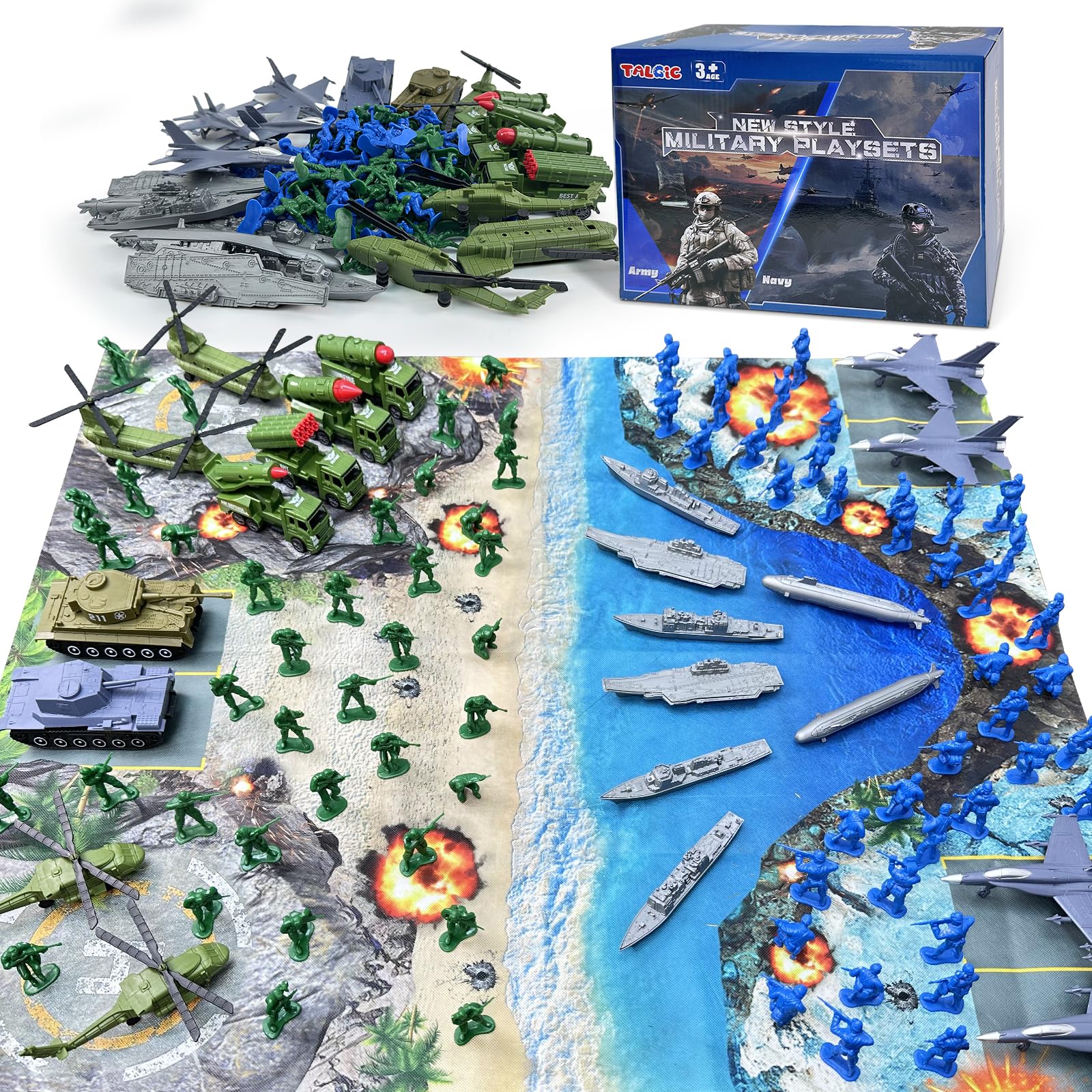 Set De Juego Talgic Para Hombre Del Ejército, Tamaño Grande, Con Figuras De Acción Y Accesorios. - Venta Internacional