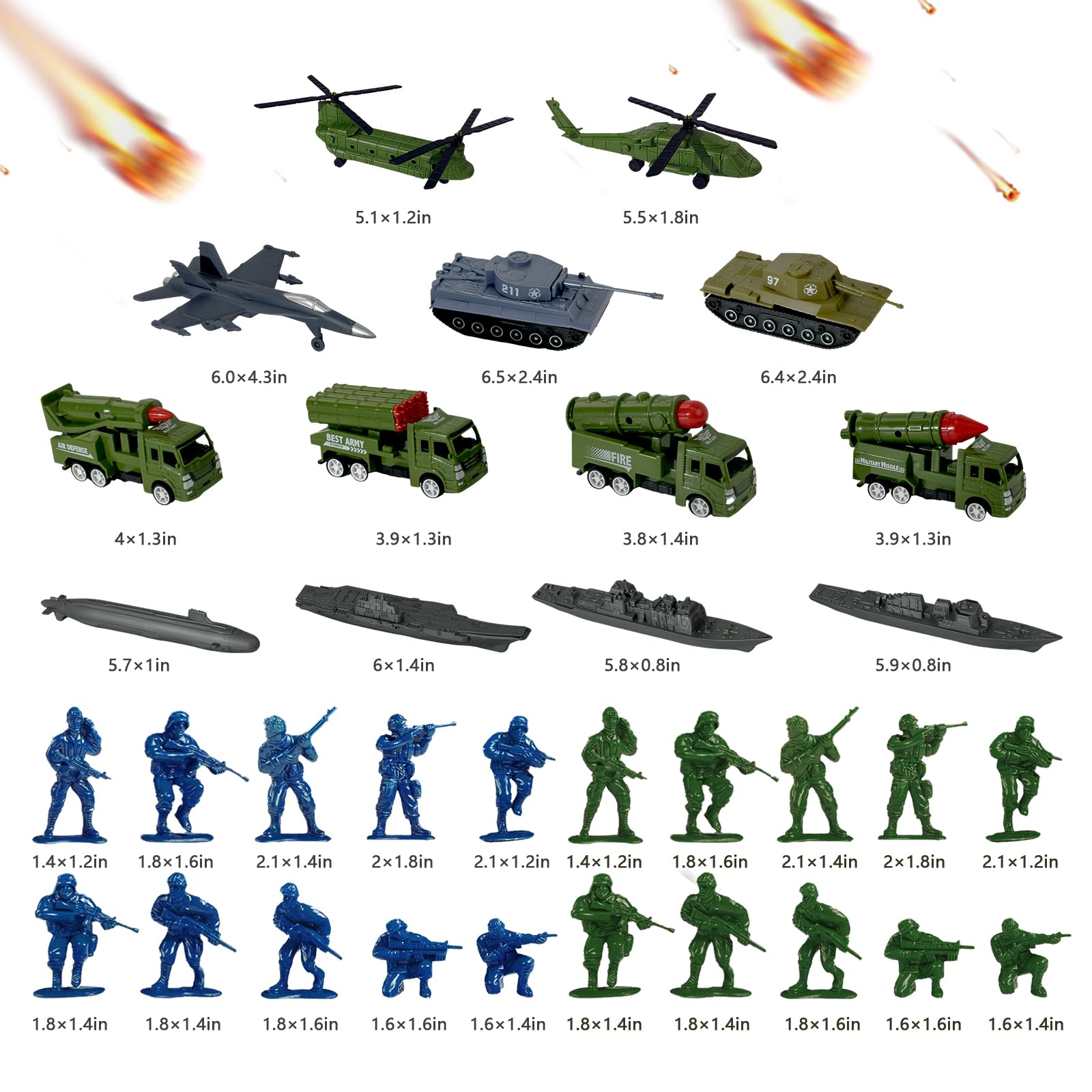 Foto 5 pulgar | Set De Juego Talgic Para Hombre Del Ejército, Tamaño Grande, Con Figuras De Acción Y Accesorios. - Venta Internacional