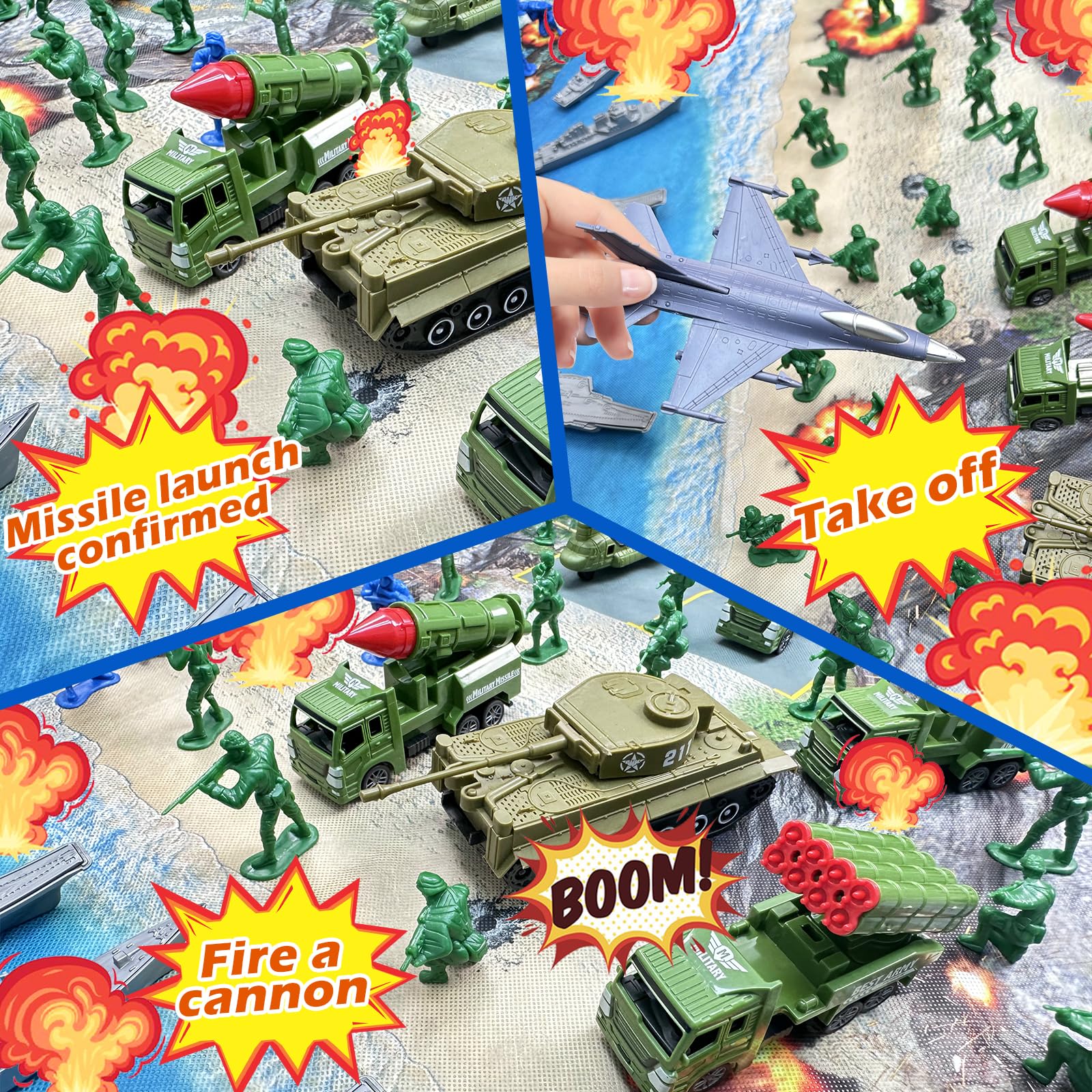 Foto 6 pulgar | Set De Juego Talgic Para Hombre Del Ejército, Tamaño Grande, Con Figuras De Acción Y Accesorios. - Venta Internacional