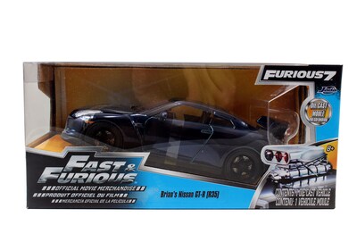 Foto 6 | Coche Jada Toys Fast & Furious Nissan GTR Azul 1:24 - Venta Internacional