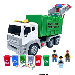 Foto 1 | Camión Belug De Basura Juguetes Verde Blanco 158 Pz