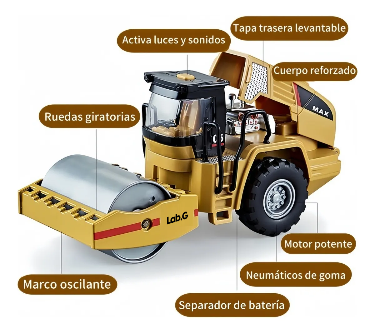 Foto 3 pulgar | Coche Lab.gjuguete 1pz Amarillo