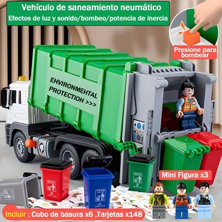 Foto 5 | Camión Lab.g De Basura Juguetes Verde Blanco 158 Pz