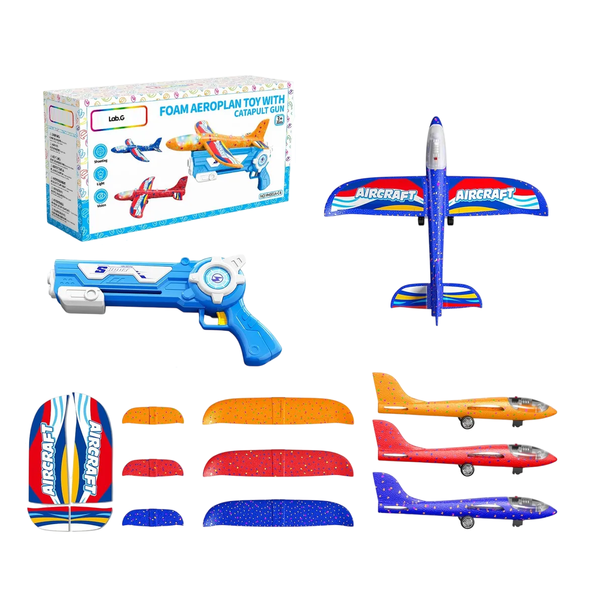 Foto 1 | Catapulta Avión Lab.gjuguetes Rojo Naranja Azul