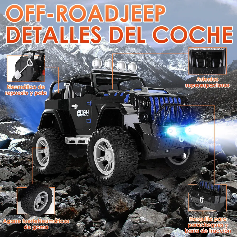 Foto 3 pulgar | Coche Belug Control Remoto 7pz Negro