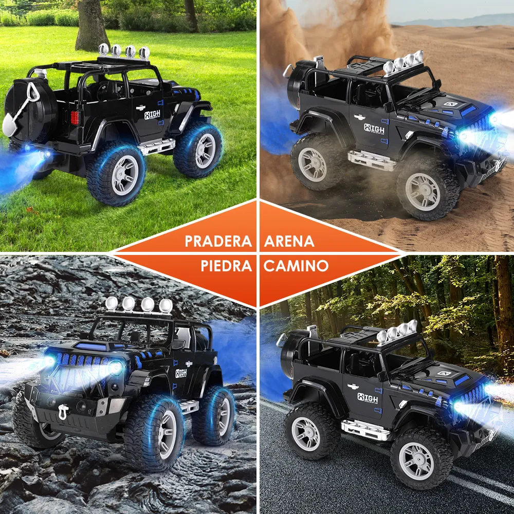 Foto 4 pulgar | Coche Belug Control Remoto 7pz Negro