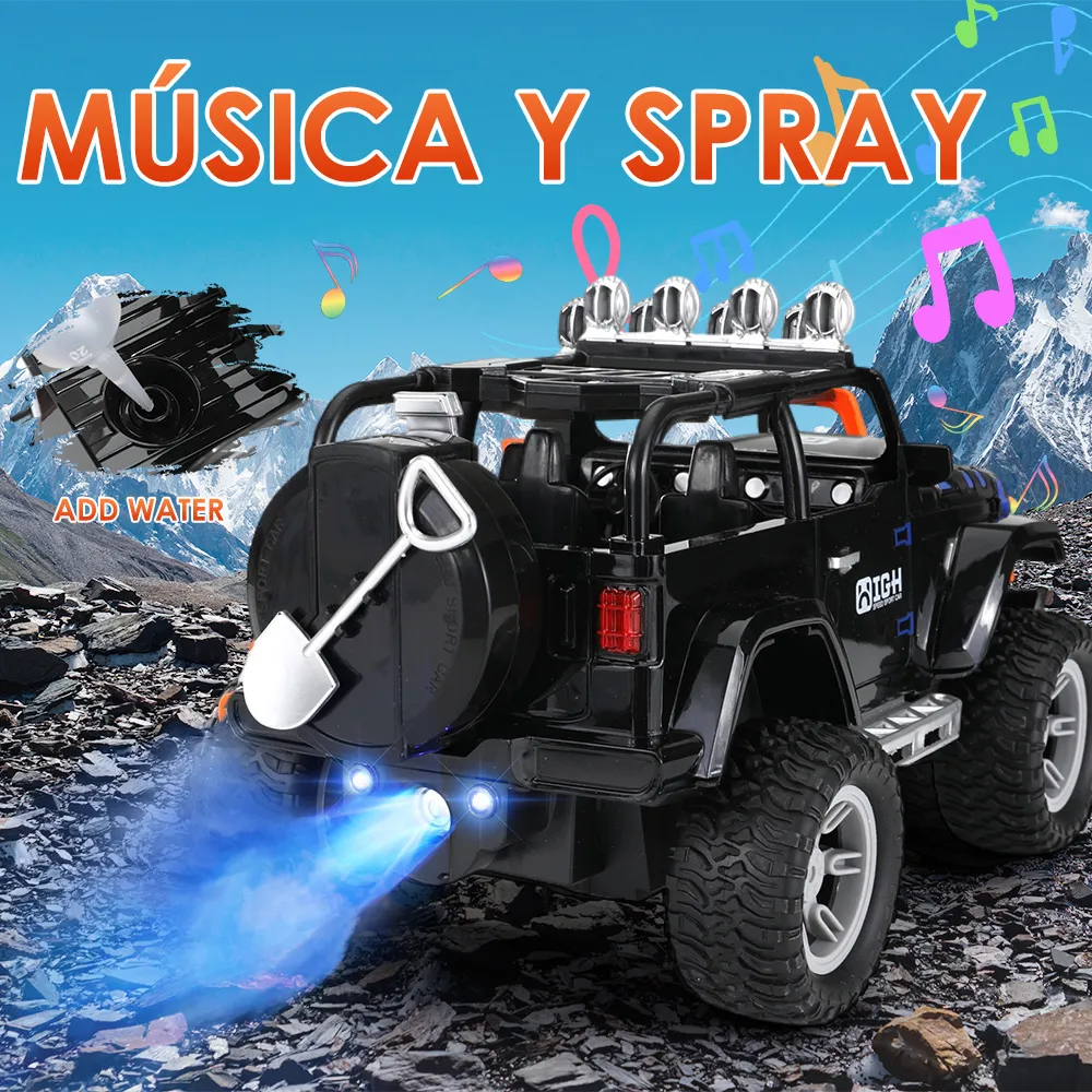 Foto 5 pulgar | Coche Belug Control Remoto 7pz Negro