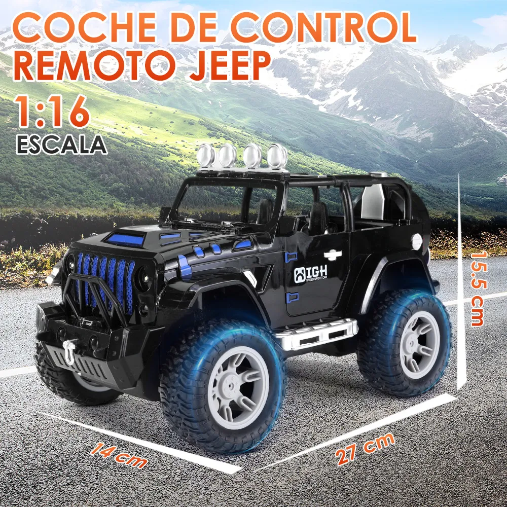 Foto 6 pulgar | Coche Belug Control Remoto 7pz Negro