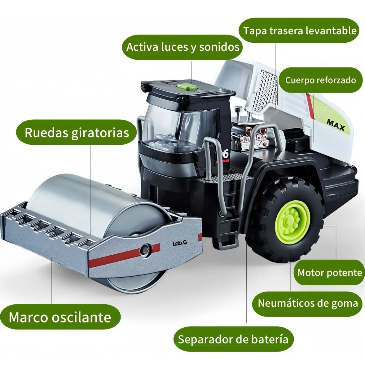 Foto 2 | Coche Juguete  Lab.g 1pz Negro
