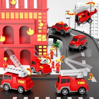 Foto 4 | Carros De Ingeniería Belug 7pz Rojo