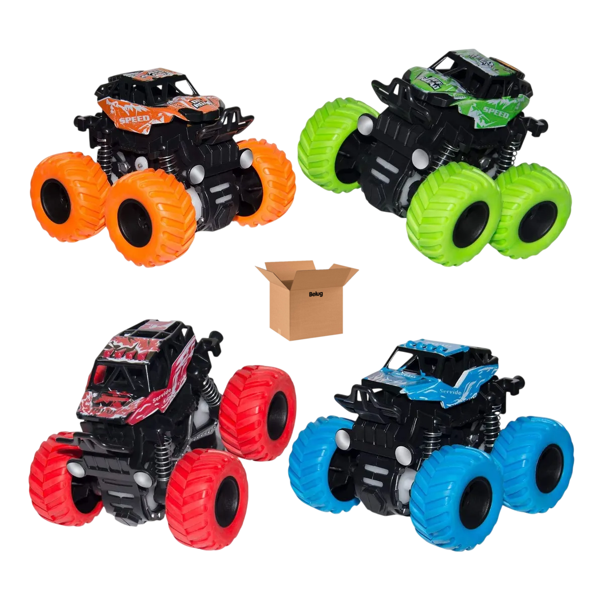 Foto 1 | Vehículo Para Niños Belug  4pcs Rojo Verde Azul Naranja