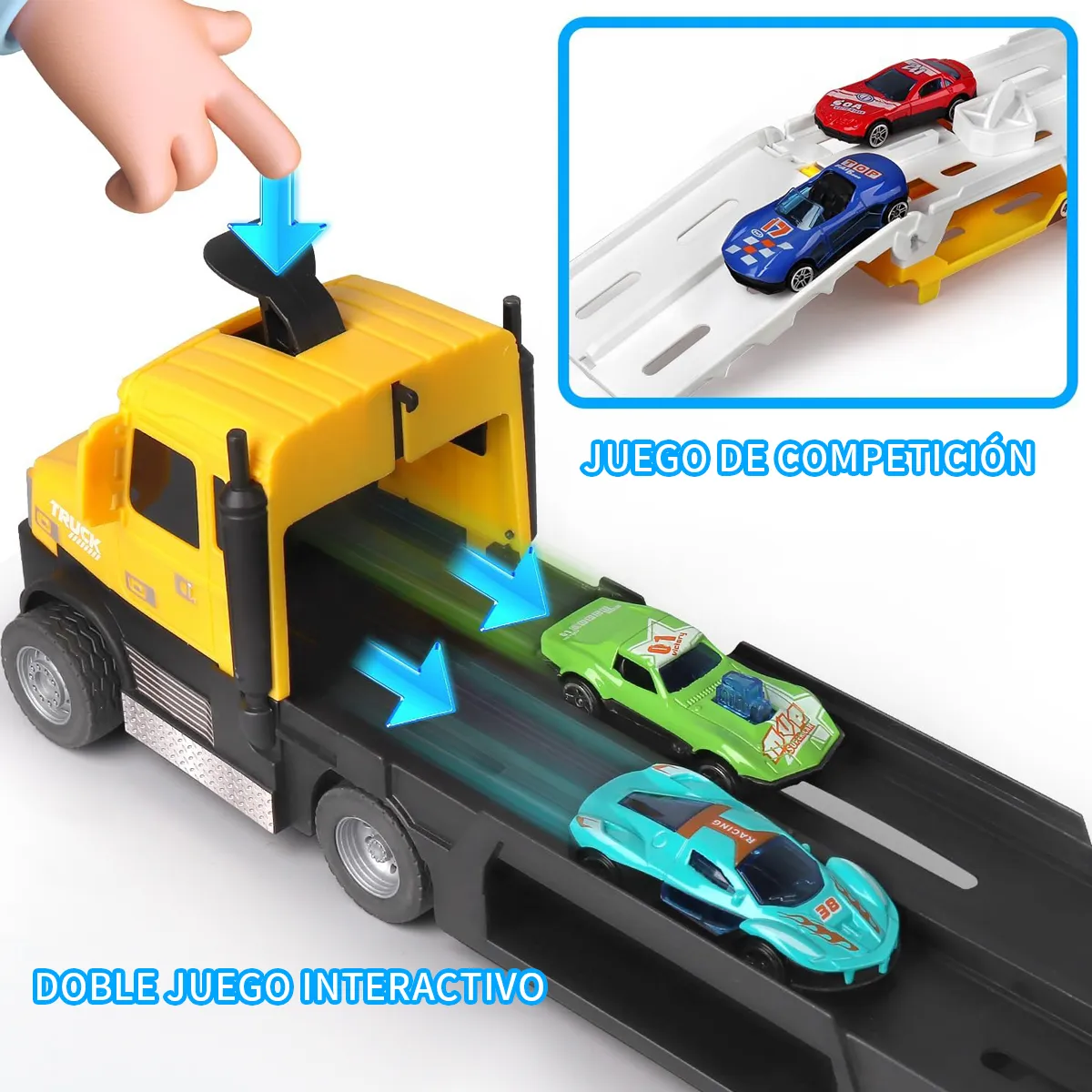 Foto 5 pulgar | Coches Juguete  Lab.g Amarillo 7pz
