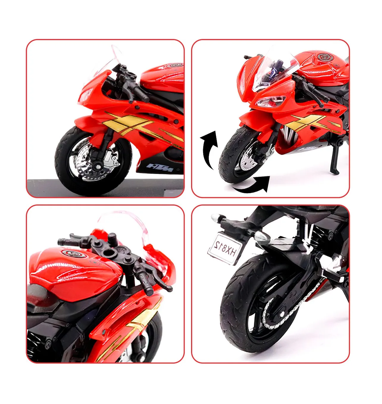 Foto 3 pulgar | Juguete De Moto Yamaha Rojo
