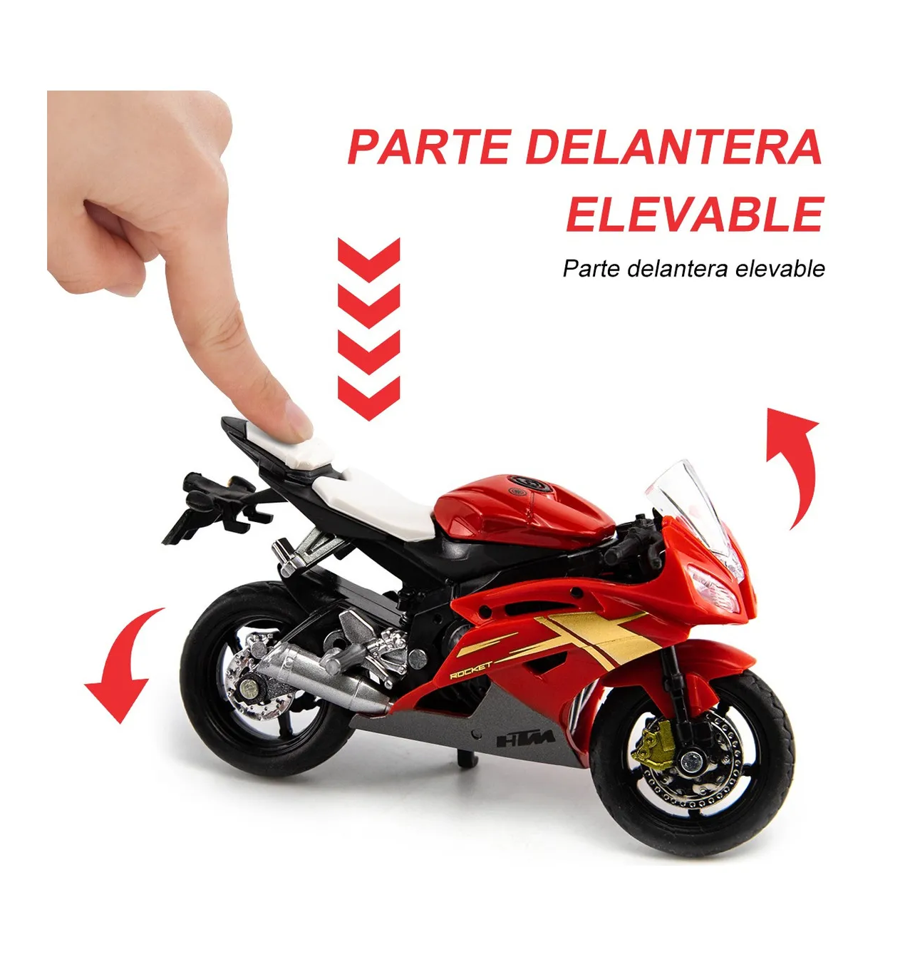 Foto 4 pulgar | Juguete De Moto Yamaha Rojo