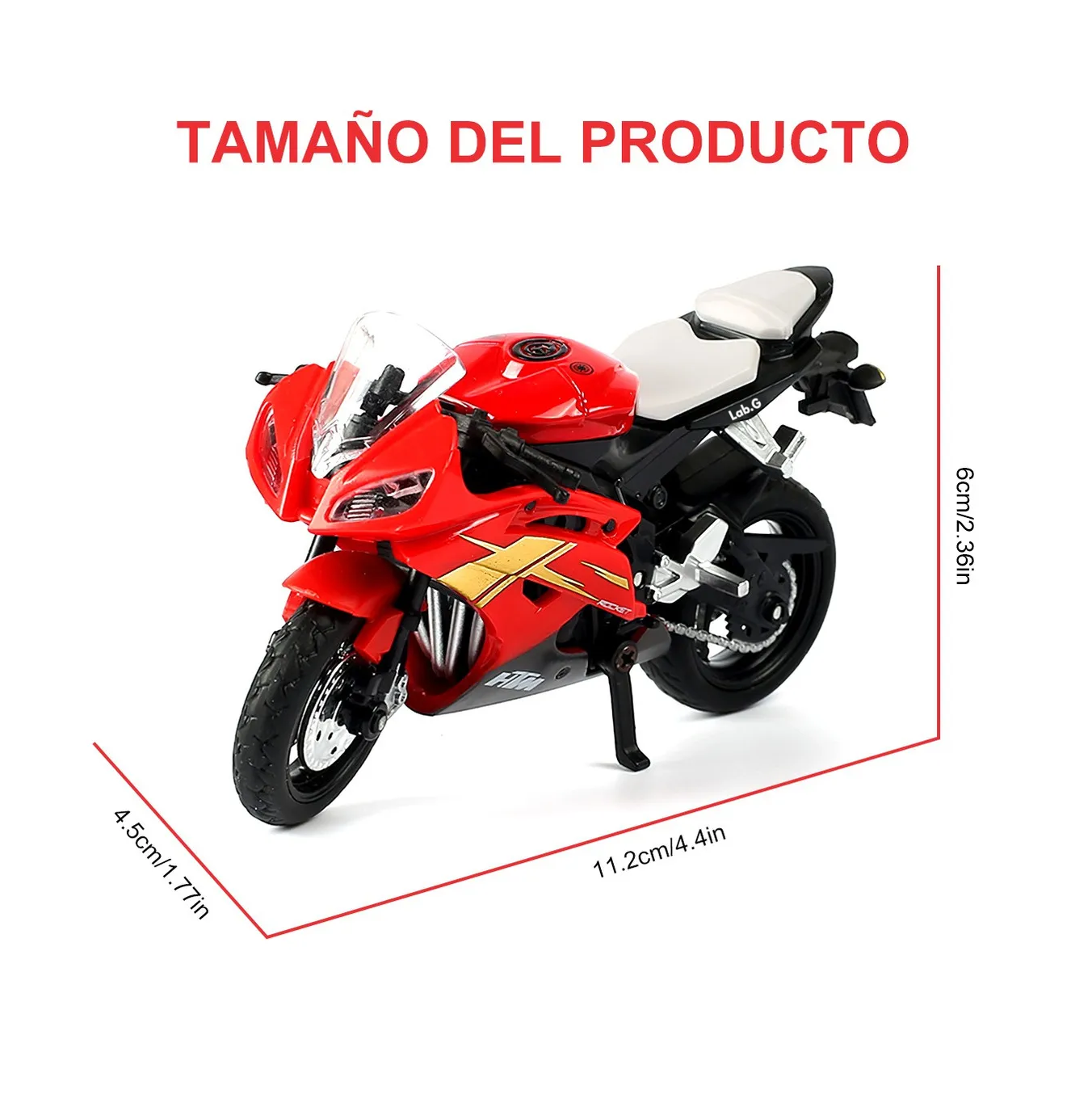 Foto 6 pulgar | Juguete De Moto Yamaha Rojo