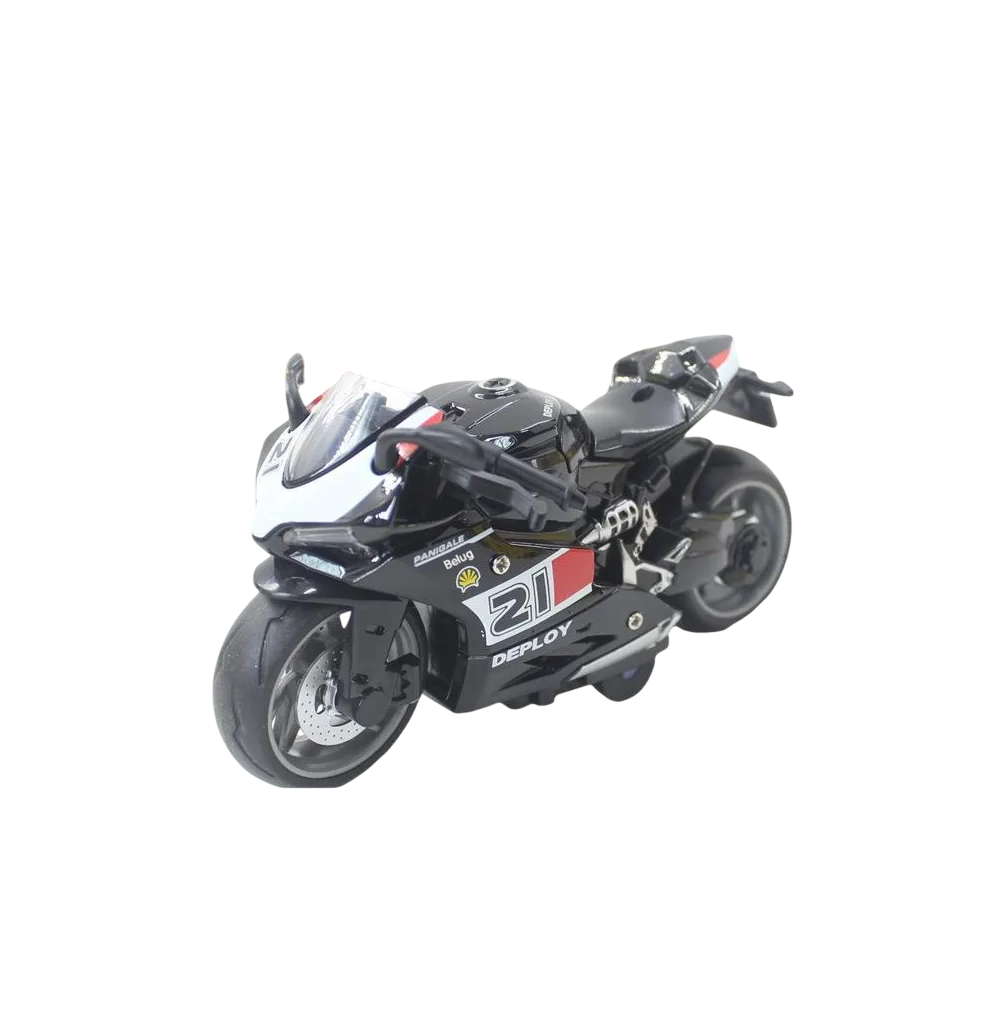Foto 2 pulgar | Motocicleta de Juguete Belug Negra