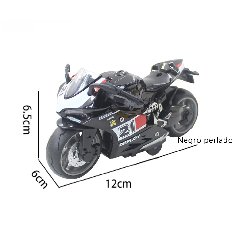 Foto 4 pulgar | Motocicleta de Juguete Belug Negra
