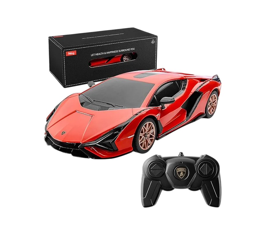 Foto 2 pulgar | Coche Rc A Escala 1:24 Juguete Eléctrico Lamborghini Sián Fkp 37 Rojo