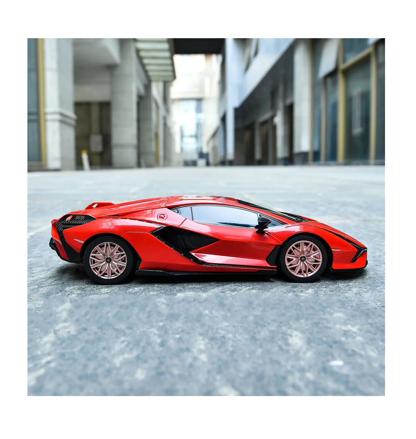Foto 2 | Coche Rc A Escala 1:24 Juguete Eléctrico Lamborghini Sián Fkp 37 Rojo