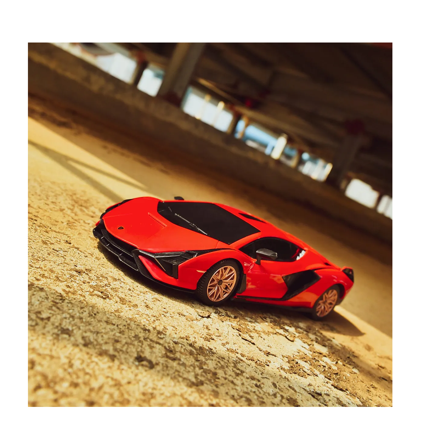 Foto 5 | Coche Rc A Escala 1:24 Juguete Eléctrico Lamborghini Sián Fkp 37 Rojo