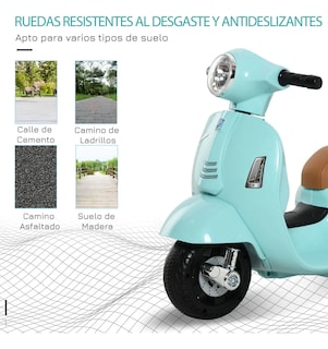 Foto 3 | Moto Eléctrica Confety World Mini Vespa H1 Montable De Pedal Menta