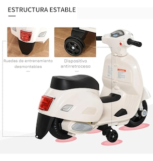 Foto 2 | Moto Eléctrica Confety World Mini Vespa H1 Montable De Pedal Blanco