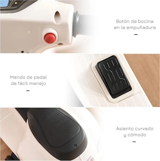 Foto 4 | Moto Eléctrica Confety World Mini Vespa H1 Montable De Pedal Blanco