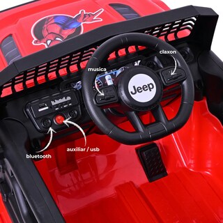 Foto 5 | Carro Montable Eléctrico Para Niños Jeep Aeiou B010 Diseños Rojo Spider