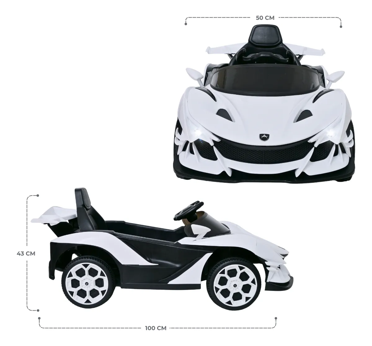 Foto 3 pulgar | Carro Montable Eléctrico De Niños Aeiou B011 Apollo Sonido Blanco