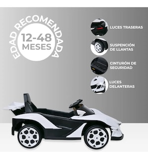 Foto 3 | Carro Montable Eléctrico De Niños Aeiou B011 Apollo Sonido Blanco