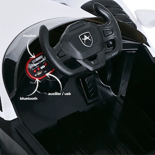 Foto 4 | Carro Montable Eléctrico De Niños Aeiou B011 Apollo Sonido Blanco