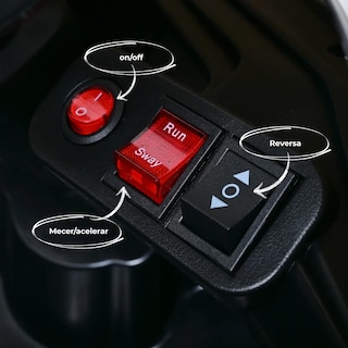Foto 5 | Carro Montable Eléctrico De Niños Aeiou B011 Apollo Sonido Blanco