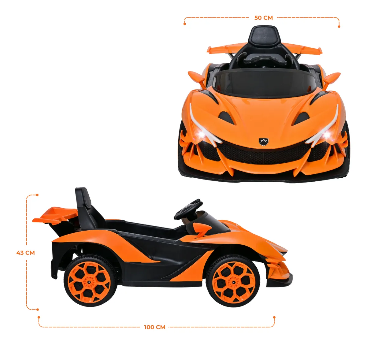 Foto 2 | Carro Montable Eléctrico De Niños Aeiou B011 Apollo Sonido Naranja