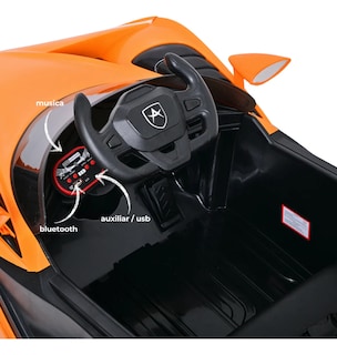 Foto 4 | Carro Montable Eléctrico De Niños Aeiou B011 Apollo Sonido Naranja