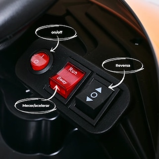 Foto 5 | Carro Montable Eléctrico De Niños Aeiou B011 Apollo Sonido Naranja