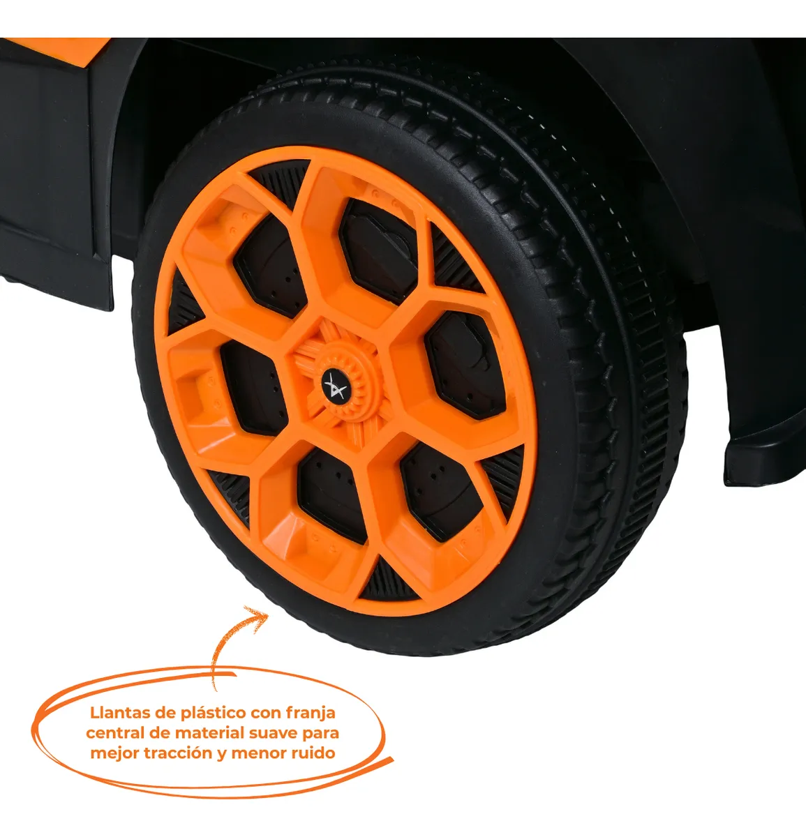 Foto 6 | Carro Montable Eléctrico De Niños Aeiou B011 Apollo Sonido Naranja