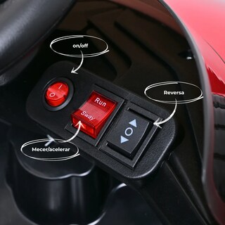 Foto 5 | Carro Montable Eléctrico De Niños Aeiou B011 Apollo Sonido Rojo